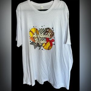 Bella Canvas Classic White softball 🥎 T-Shirt